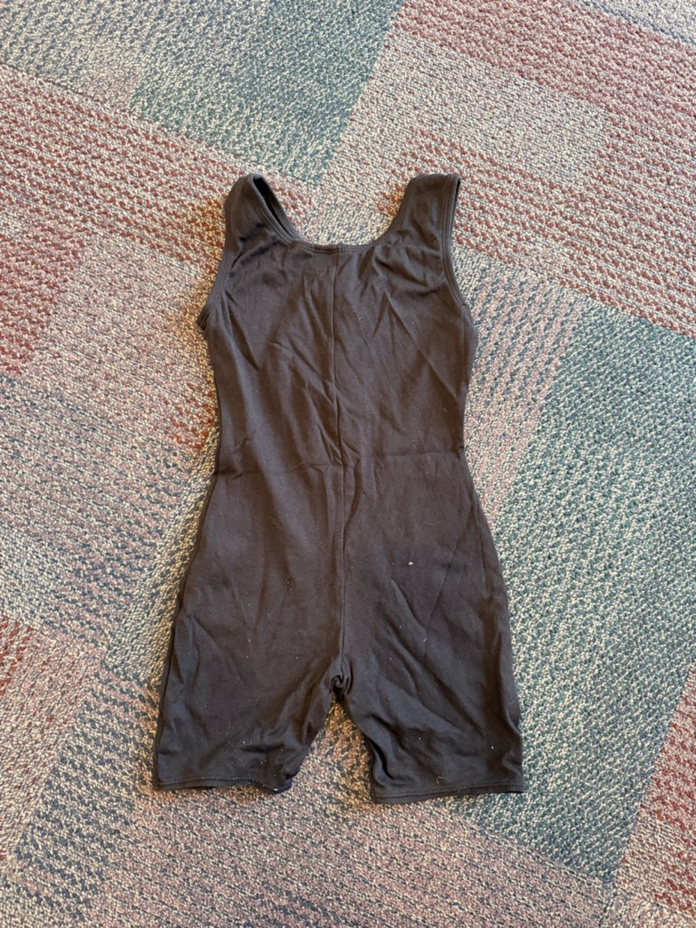 Kids gymnastics leotard/biketard, black tank medium - Picture 4 of 4